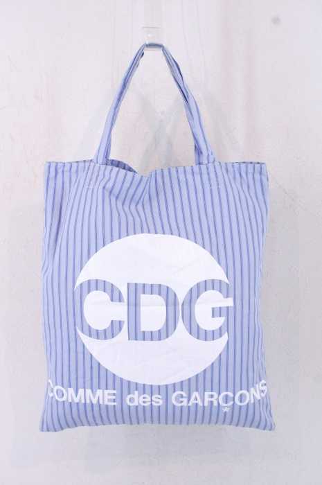 COMME des GARCONS (コムデギャルソン) ストライプ柄プリントトートバッグ メンズ バッグ