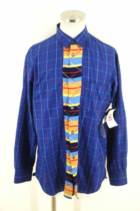 COMME des GARCONS SHIRT （コムデギャルソンシャツ） ニット切替チェックシャツ メンズ トップス