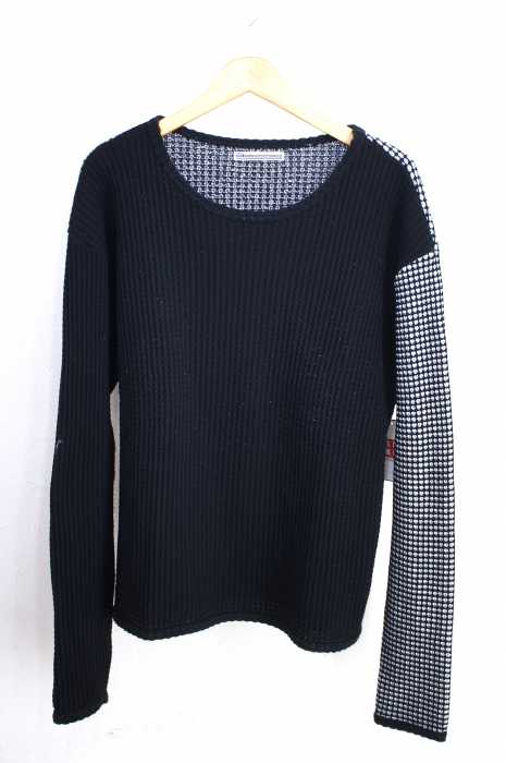 AG by EXPERIMENT(エージーバイエクスペリメント) 切替デザインワッフルニットカットソー メンズ トップス