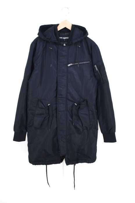 KARL LAGERFELD （カールラガーフェルド） MA-1モチーフ ロングコート メンズ アウター