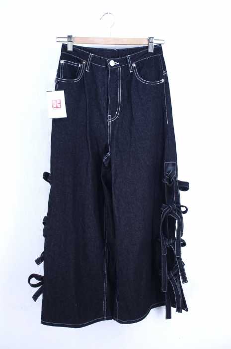 Honey mi Honey（ハニーミーハニー） sideribbon denim pants レディース パンツ