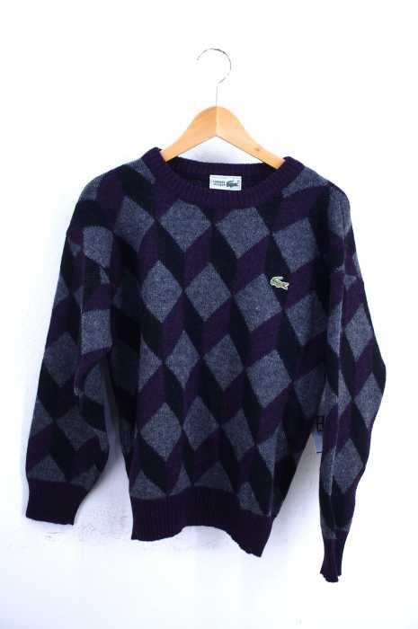 LACOSTE （ラコステ） 70S-80S胸刺繍総柄ニット レディース トップス
