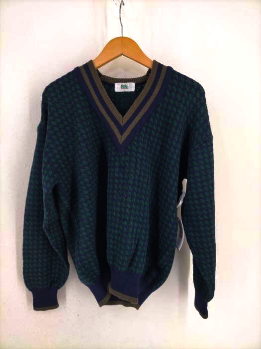 USED古着（ユーズドフルギ） 総柄チルデンニット メンズ トップス