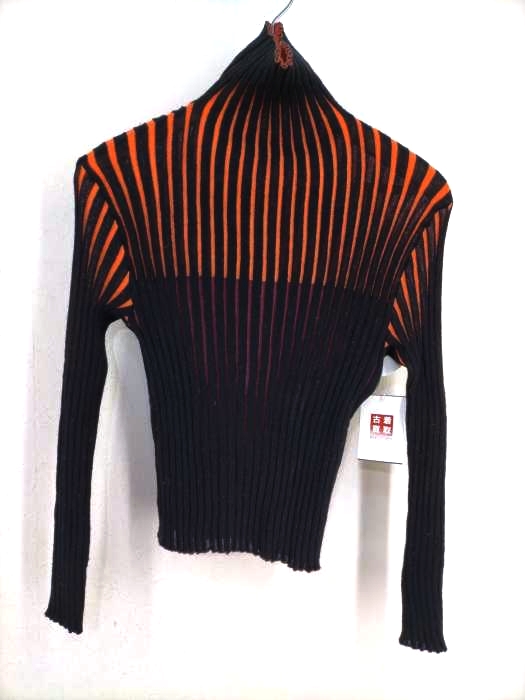 PLEATS PLEASE ISSEY MIYAKE（プリーツプリーズイッセイミヤケ） 18AW CHIRA-CHIRA KNIT チラチラ ストライプタートルネックニット レディース トップス