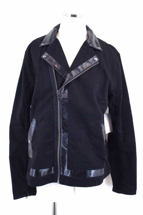 ARMANI EXCHANGE (アルマーニエクスチェンジ) テープ切替デニムライダースジャケット メンズ アウター
