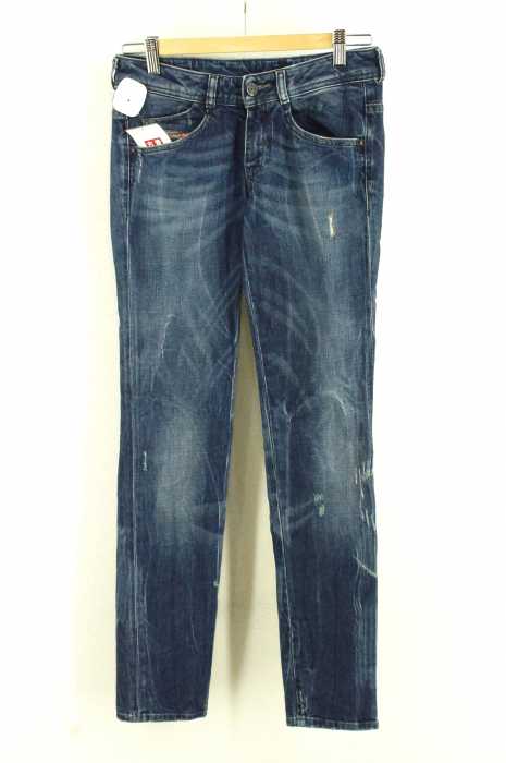 DIESEL (ディーゼル) CLUSHY ダメージ加工スキニーデニムパンツ レディース パンツ