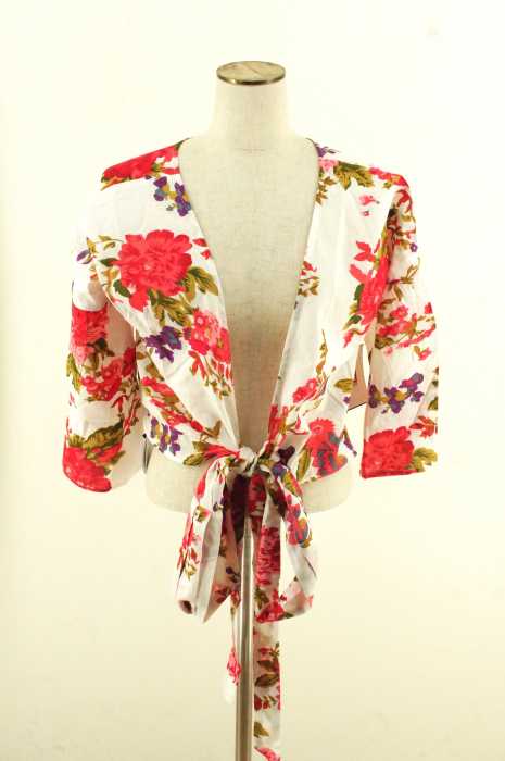 KIIRA （キーラ） 17ss　FLOWER BACK CACHE COEUR　花柄コットントップス レディース トップス