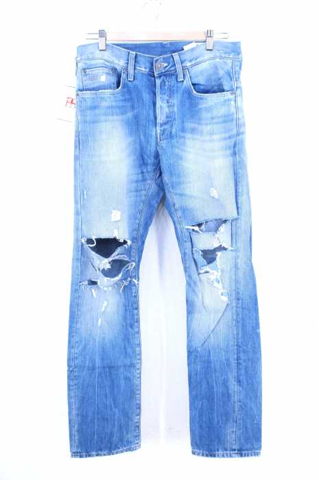 G-STAR RAW （ジースターロー） 3301 ダメージ加工スリムデニムパンツ メンズ パンツ