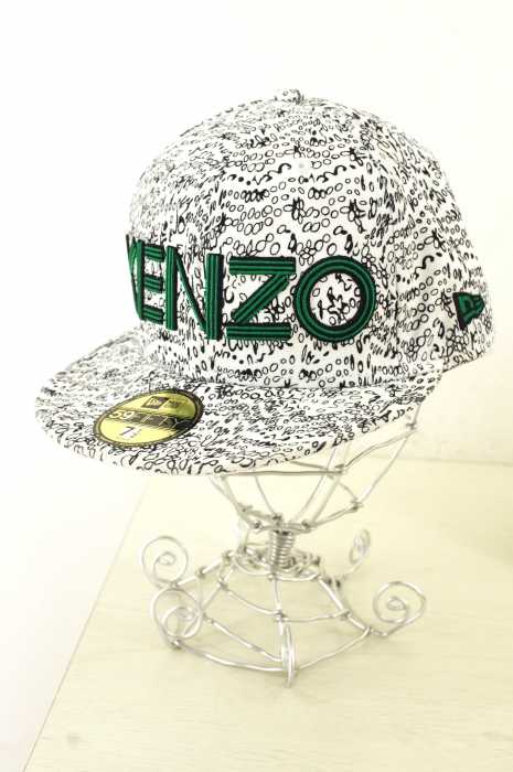 NEW ERA × KENZO （ニューエラ × ケンゾー） 12AW 総柄ロゴ刺繍キャップ メンズ 帽子
