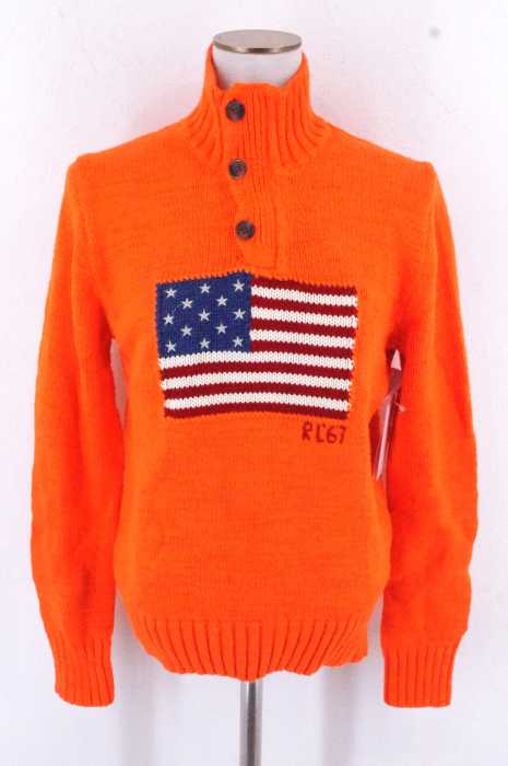 Polo by RALPH LAUREN (ポロバイラルフローレン) フロントロゴハーフジップニットトップス レディース トップス
