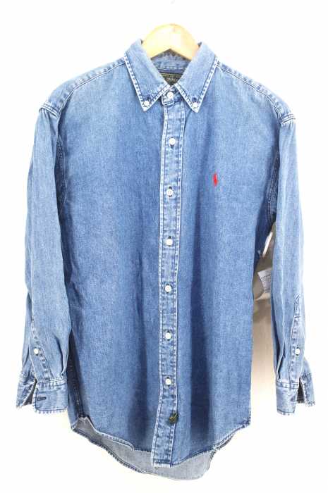 POLO COUNTRY RALPH LAUREN(ポロカントリーラルフローレン) 胸ポニー刺繍 デニムボタンダウンシャツ メンズ トップス
