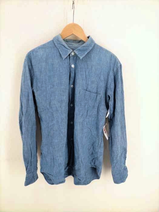 COMME des GARCONS HOMME DEUX（コムデギャルソンオムドゥ） AD2014 襟ステッチシャンブレーシャツ メンズ トップス