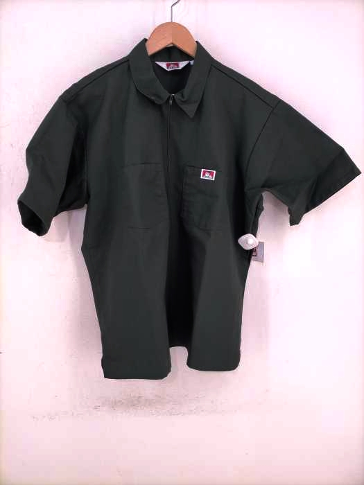 BEN DAVIS（ベンデイビス） Short Sleeve Solid Half Zip Work Shirts メンズ トップス