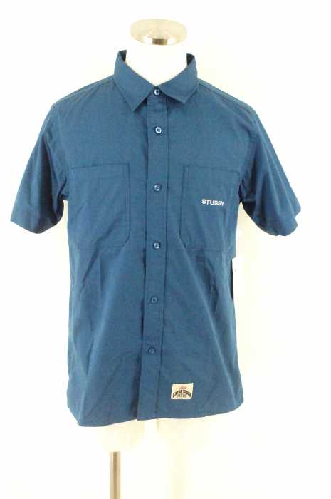 STUSSY （ステューシー） ロゴ刺繍半袖シャツ メンズ トップス