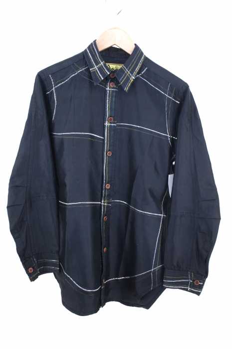NEMETH(ネメス) ラインペイントデザインボタンシャツ メンズ トップス