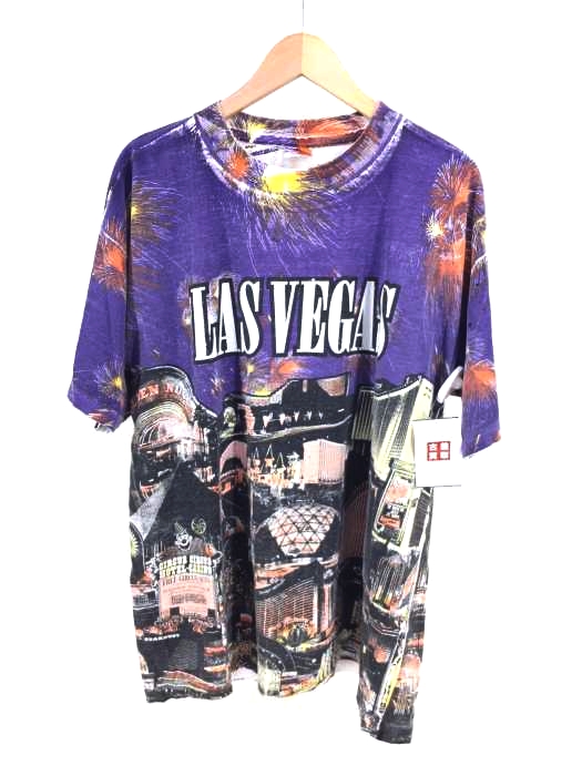 ALSTYLE APPAREL & ACTIVEWEAR（アルスタイルアパレルアクティブウェアー） 90年代 総柄Tシャツ LAS VEGAS メンズ トップス