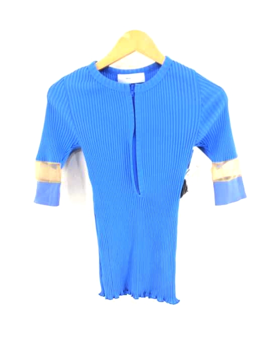 TOGA PULLA（トーガプルラ） 18SS Teleco short sleeves 半袖ハーフジップコットンニット レディース トップス