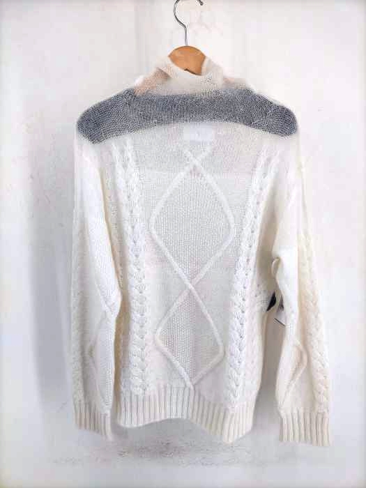 Maison Margiela(メゾンマルジェラ) 18AW EMBROIDERED TURTLENECK SWEATER 白タグモヘアニット レディース トップス