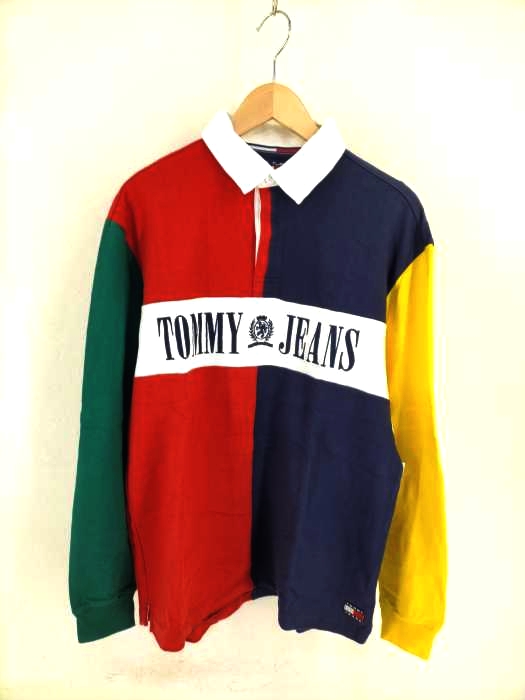 tommy jeans（トミージーンズ） ロゴ刺繍ラガーシャツ メンズ トップス