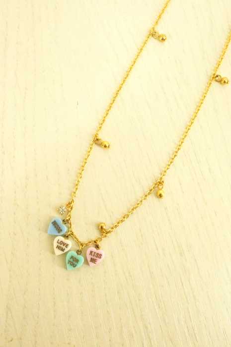 LOTUS PINK (ロータス　ピンク) ハートモチーフネックレス レディース アクセサリー