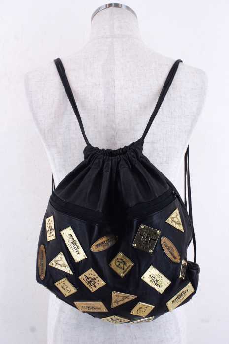 JEREMY SCOTT （ジェレミースコット） エンブレムデザインレザーナップサック レディース バッグ