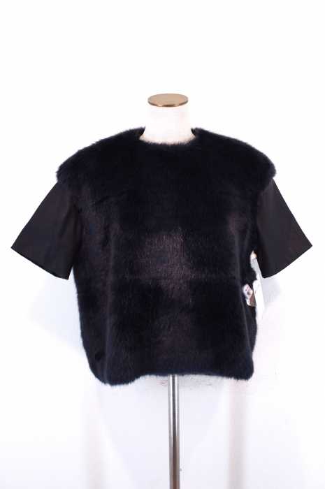 08sircus （ゼロエイトサーカス） 2015AW レザーフェイクファーTシャツ　ブラウス　プルオーバー レディース トップス