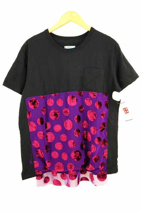 bodysong.（ボディソング） 素材切替ドッキングTシャツ レディース トップス