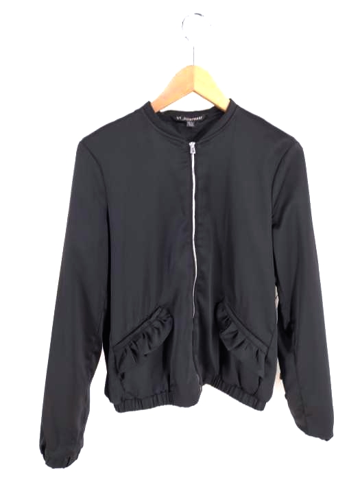 ZARA TRF OUTER WEAR（ザラティーアールエフアウターウェアー） フリル装飾 ジップアップブルゾン レディース アウター
