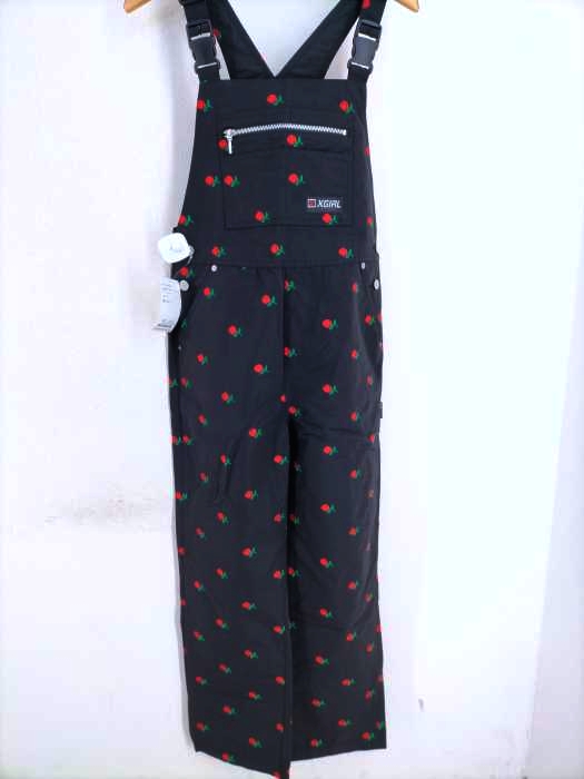 X-girl（エックスガール） ROSE EMBROIDERY OVERALL レディース オールインワン
