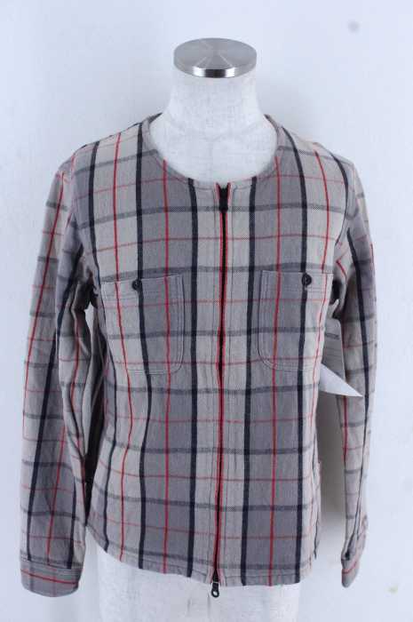 SUNSEA （サンシー） 11AW ノーカラーチェックブルゾン メンズ アウター