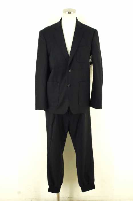 MR.GENTLEMAN （ミスタージェントルマン） 14ss　ストライプセットアップ　2bテーラードジャケット　リブスラックス メンズ パンツ