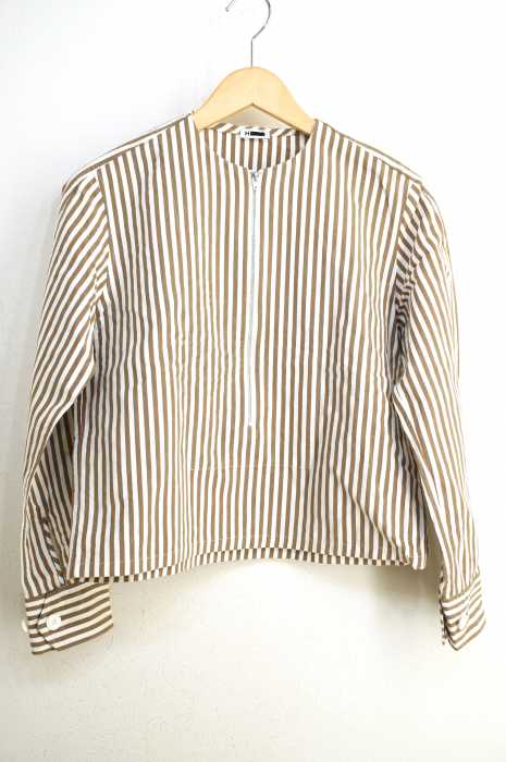 H BEAUTY & YOUTH UNITED ARROWS（エイチビューティーアンドユースユナイテッドアローズ） STRIPE TUNIC BLOUSE ストライプブラウス レディース トップス