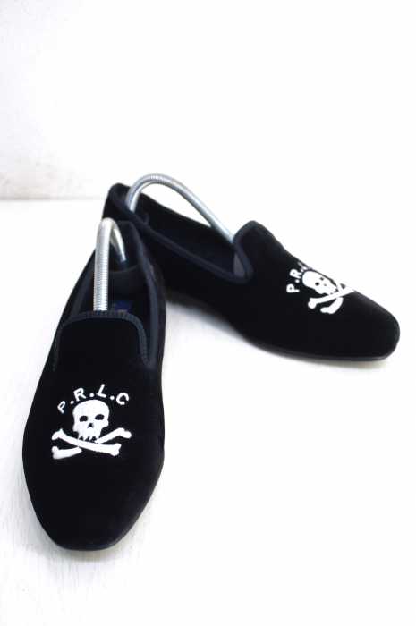 Polo by RALPH LAUREN （ポロバイラルフローレン） WILLARD SLIP-ON BLACK VELVET メンズ シューズ