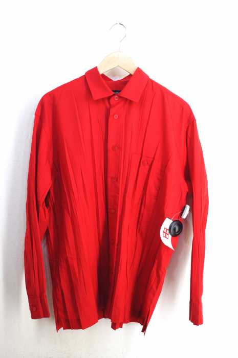ISSEY MIYAKE MEN（イッセイミヤケメン） プリーツ加工ボタンシャツ メンズ トップス