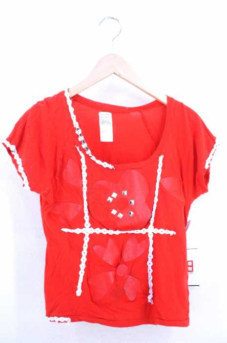 NOZOMI ISHIGURO（ノゾミイシグロ） スタッズ装飾デザインTシャツ レディース トップス