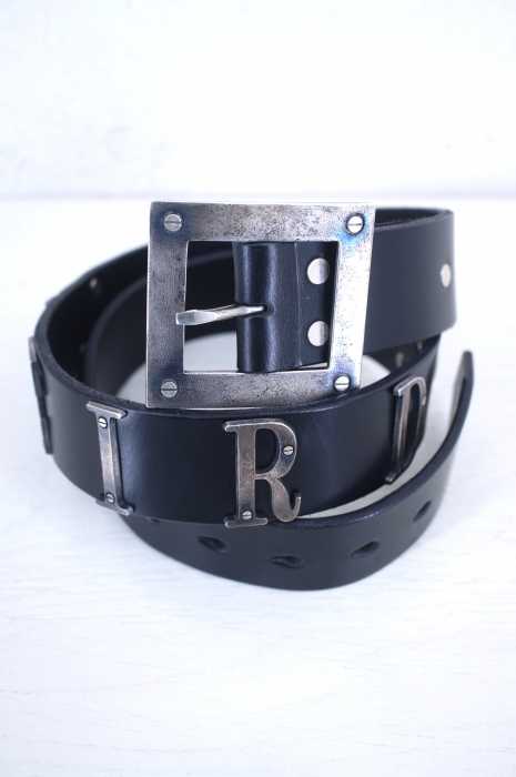 WEIRDO(ウィアード) ロゴ装飾レザーベルト SIG WRD BELT メンズ ファッション雑貨