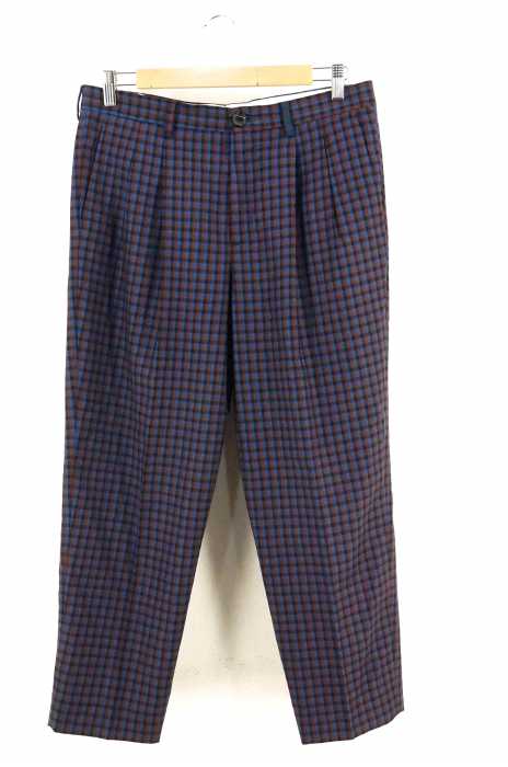 Paul Smith （ポールスミス） ブロックチェック2タックワイドテーパードスラックスパンツ メンズ パンツ