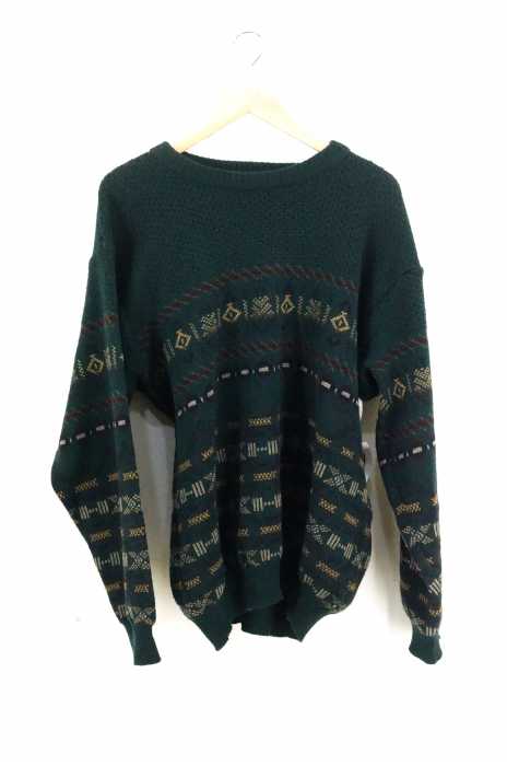 L.L.Bean (エルエルビーン) 70S~80S 総柄ニットセーター メンズ トップス
