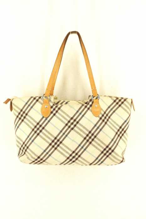 BURBERRY LONDON BLUE LABEL(バーバリーロンドンブルーレーベル) チェック柄キャンバスハンドバッグ レディース バッグ