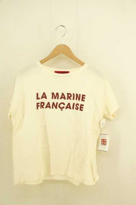 la marine francaise(マリンフランセーズ) 30コーマ天竺ロゴプリントワイドTシャツ レディース トップス