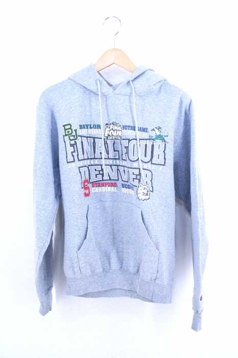 Champion （チャンピオン） 霜降り柄カレッジプリントプルオーバーパーカー メンズ トップス
