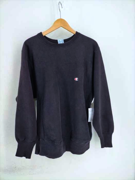 Champion（チャンピオン） 90S REVERSE WEAVE 刺繍タグ ブラックボディ 目刺繍 メンズ トップス