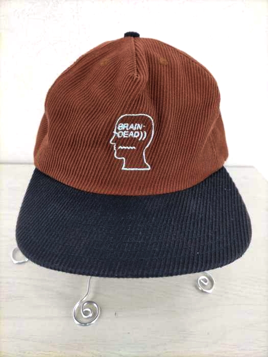 BRAIN DEAD（ブレインデッド） ロゴ刺繍 コーデュロイキャップ メンズ 帽子