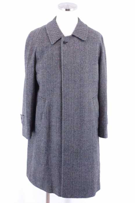 USED古着(ユーズドフルギ) カシミヤウールヘリンボーンステンカラーコート メンズ アウター