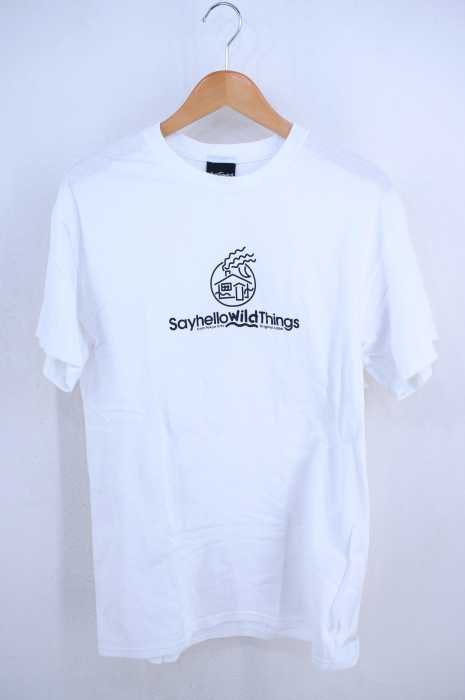 SAYHELLO×WILDTHINGS （セイハローワイルドシングス） MEMBERプリントTEE Tシャツ コラボ アウトドア フェス メンズ トップス