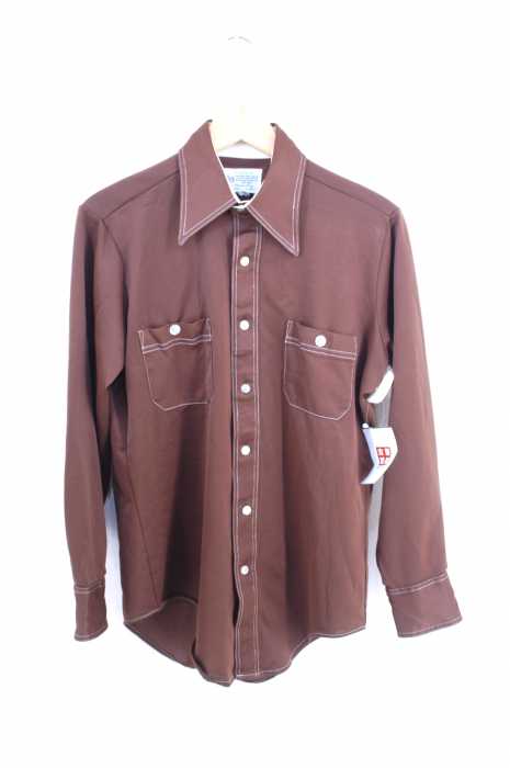 USED古着  （ユーズドフルギ） 70s ステッチデザインボタンシャツ メンズ トップス