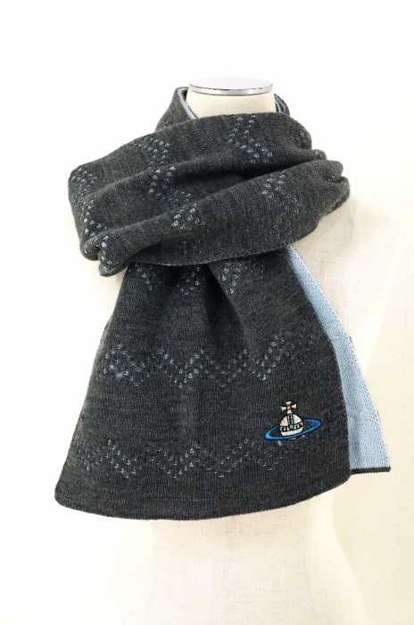 Vivienne Westwood (ヴィヴィアンウエストウッド) オーブ刺繍マフラー メンズ ファッション雑貨