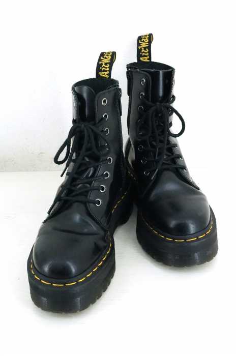 Dr. Martens 黒 厚底 ワークブーツ 101 YS スムース 6 ホール ブーツ