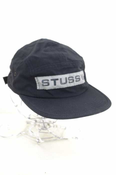 STUSSY (ステューシー) Reflective Tape Camp Cap ボックスロゴキャップ メンズ 帽子