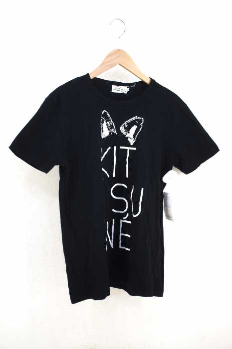 MAISON KITSUNE （メゾンキツネ） ロゴプリントクルーネックカットソー レディース トップス